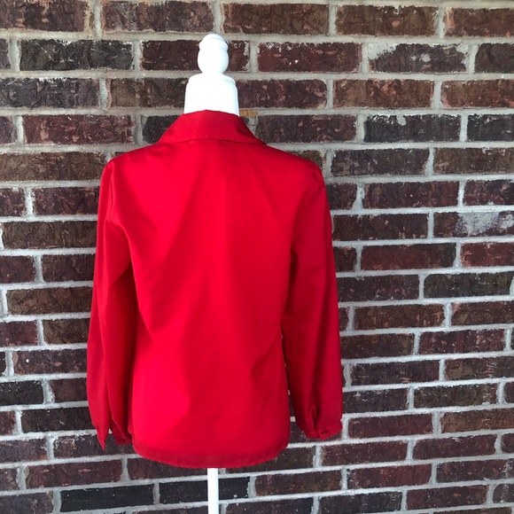 Vintage Lady Arrow Red Secretary Top Sz 12 Small - Picture 4 of 7